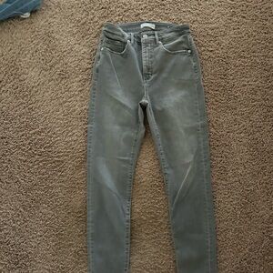 LOFT Gray Skinny Jeans with Soft Wash